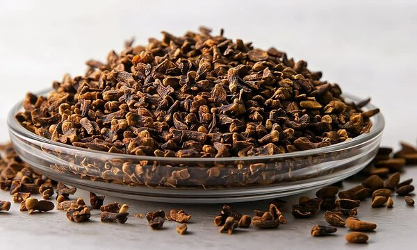 Dried, whole spice, in a glass bowl