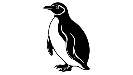Obraz premium penguin vector illustration isolated on white or transparent background