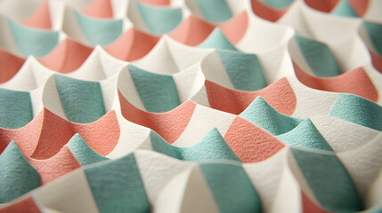 Fototapeta premium Abstract 3D Waves: Textured Design