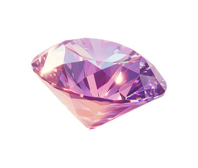 Luxury Jewel Diamond with Stunning Clarity Isolated on Transparent Background