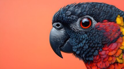 Obraz premium Vibrant Close Up of a Colorful Parrot