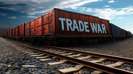 Obraz premium Trade wars and tariffs impacting the global economy economic analysis and market insights on business policies