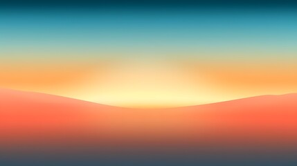 Serene Sunset Over Gentle Rolling Hills