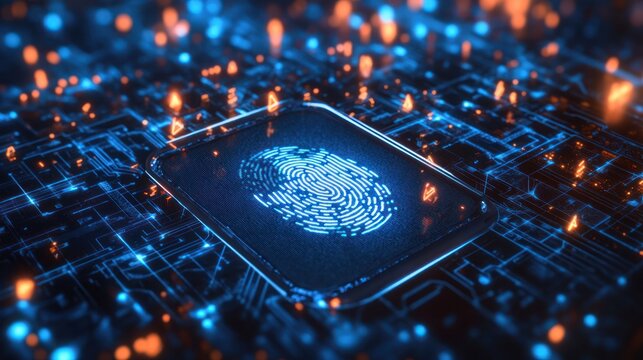 Digital Fingerprint Biometric Authentication System - Powered by Adobe