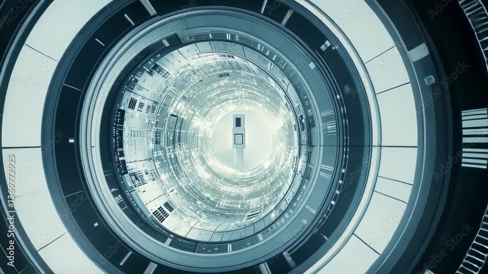 Poster flowing data streams illuminate a futuristic server room, showcasing a dynamic environment filled wi
