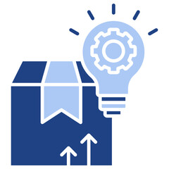Fototapeta premium Strategy Flat Blue Icon