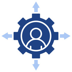 Decision Making Flat Blue Icon