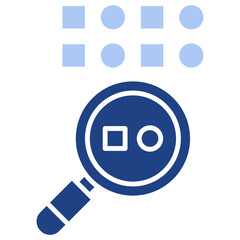 Fototapeta premium Sampling Flat Blue Icon