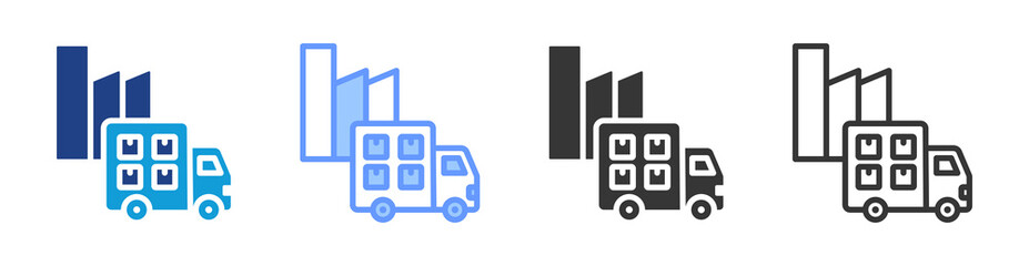 Wholesale Distribution icon set multiple style collection