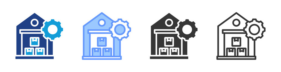 Inventory Management icon set multiple style collection