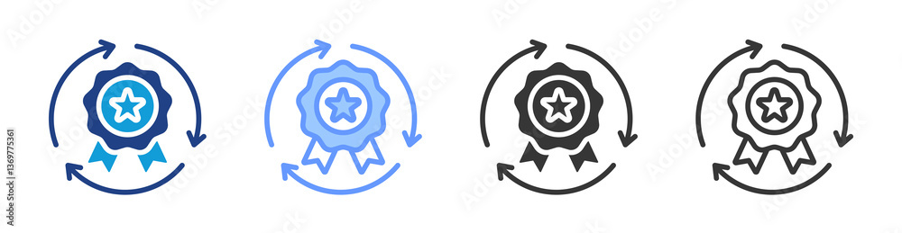 Poster brand consistency icon set multiple style collection