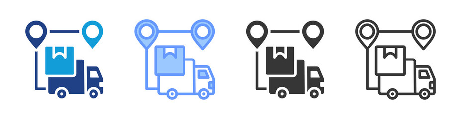 Cross Docking icon set multiple style collection