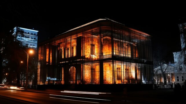 Projection mapping turning a historic building into a dynamic art display.