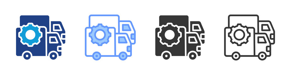 Fleet Management icon set multiple style collection