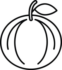 galia melon fruit outline icon