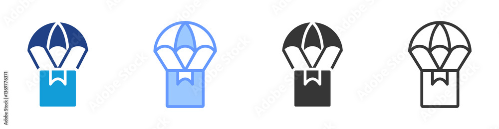 Poster Dropshipping icon set multiple style collection