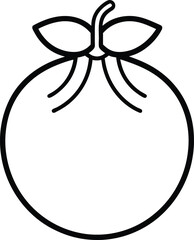 gamboge fruit icon outline vector