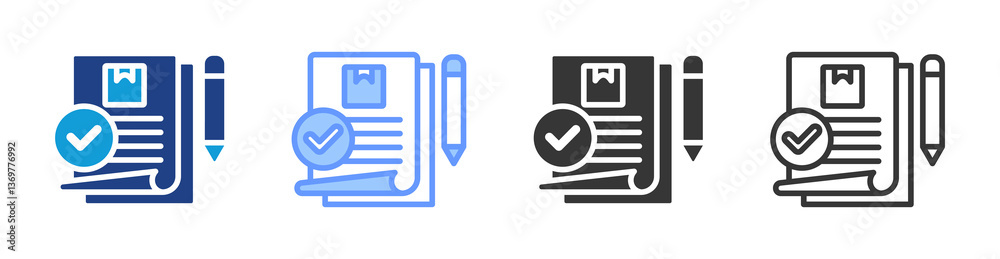 Aufkleber Request For Proposal icon set multiple style collection