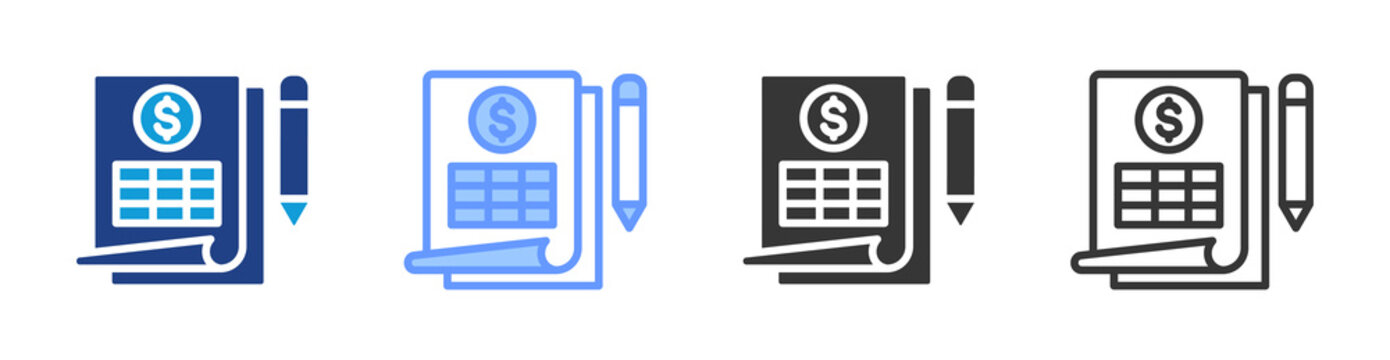 Request For Quotation icon set multiple style collection