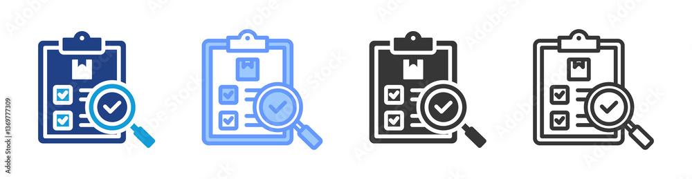 Aufkleber Supplier Audit icon set multiple style collection