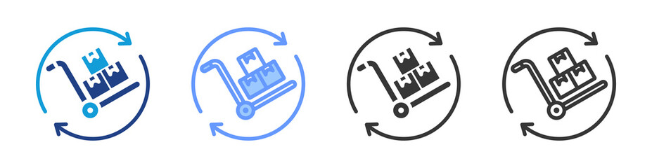 Procurement Cycle icon set multiple style collection