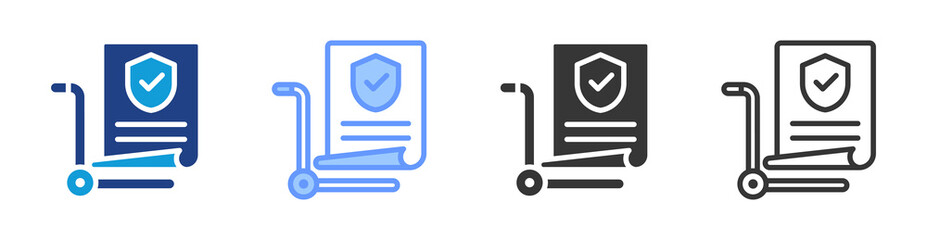 Procurement Policy icon set multiple style collection