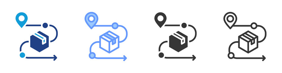 Order Tracking icon set multiple style collection