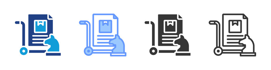 Procurement Strategy icon set multiple style collection