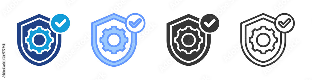 Poster Quality Assurance icon set multiple style collection