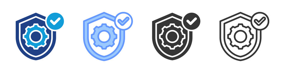 Quality Assurance icon set multiple style collection