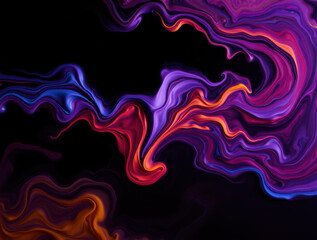 Abstract Fluid Art with Vibrant Colors and Swirling Motion