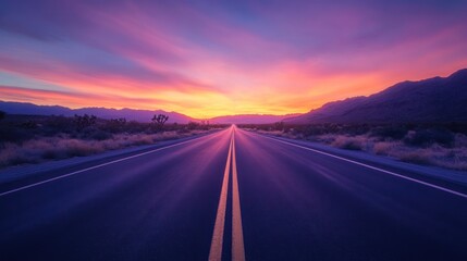Sunset Highway: A Journey into the Vibrant Desert