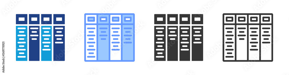 Poster Kanban icon set multiple style collection