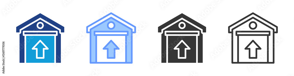 Poster Inventory Optimization icon set multiple style collection