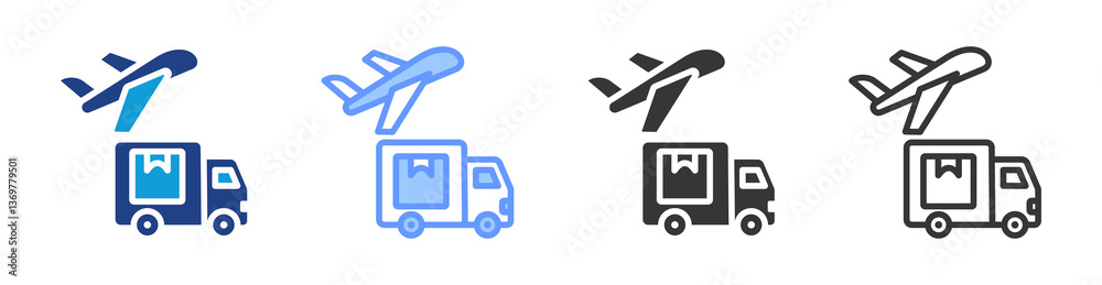 Aufkleber Multimodal Transportation icon set multiple style collection