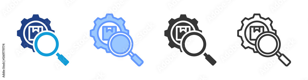 Poster Supply Chain Transparency icon set multiple style collection