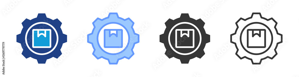 Poster Supply Chain Optimization icon set multiple style collection