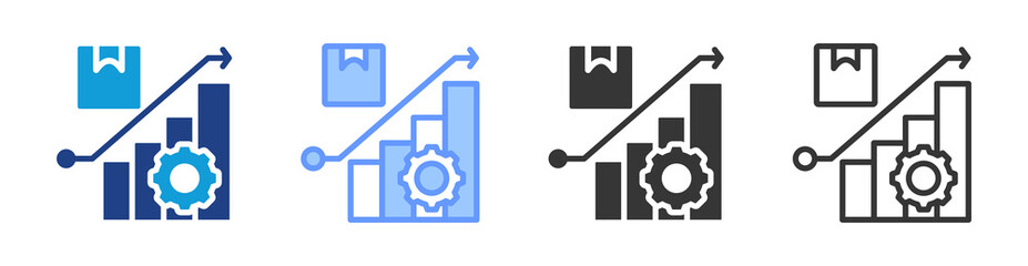 Supplier Performance Management icon set multiple style collection