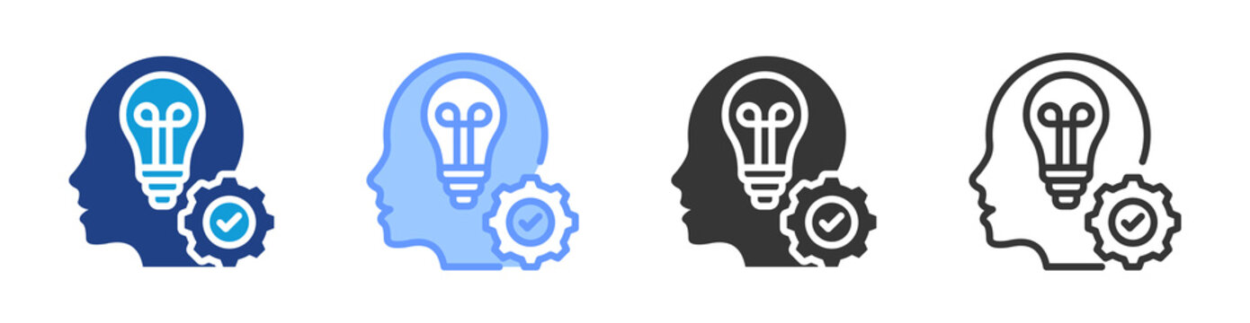 Core Competency icon set multiple style collection