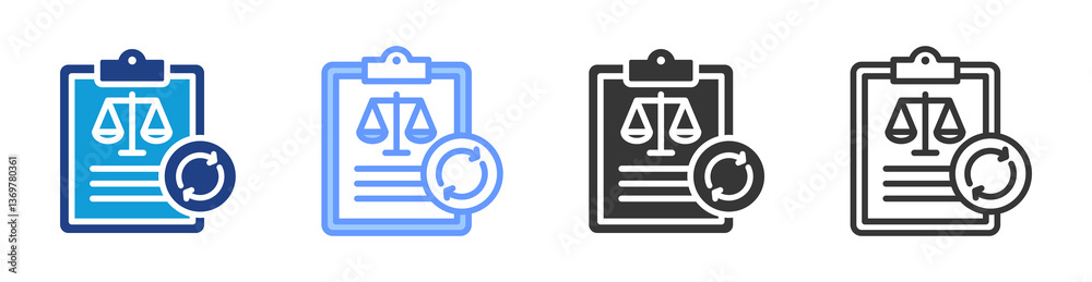 Aufkleber Regulatory Change icon set multiple style collection