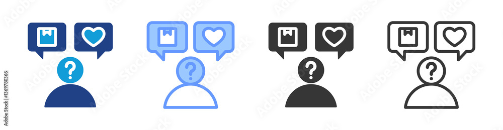 Poster Customer Needs icon set multiple style collection