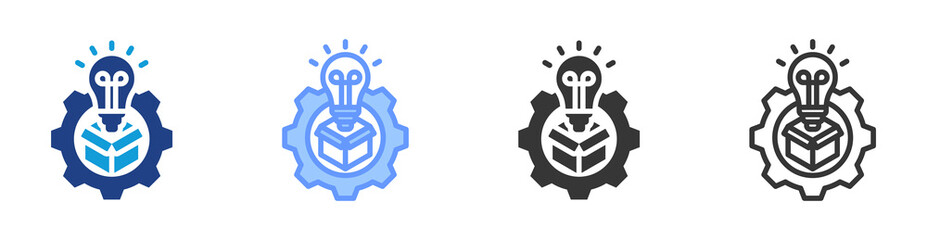 Product Development icon set multiple style collection