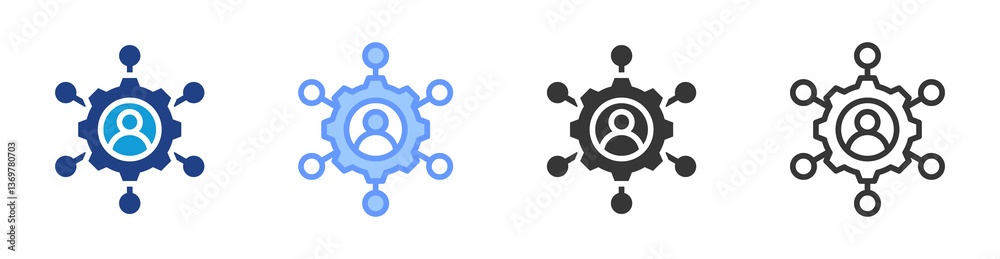 Poster Candidate Experience icon set multiple style collection