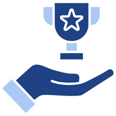 Achievement Flat Blue Icon