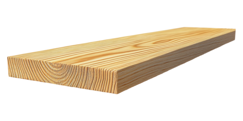 Long and smooth pine planks on a white background.