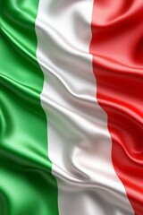 Obraz premium Flag Of Italy, Italian Flag Waving, Green White And Red Colors Background, Illustration