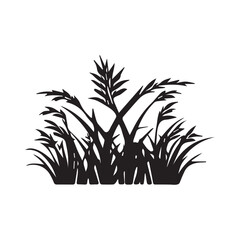 vector silhouette of a plant