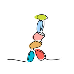 continuous line stone balance