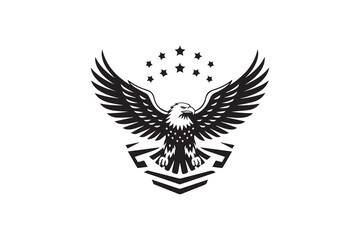 American eagle Black and White Vector