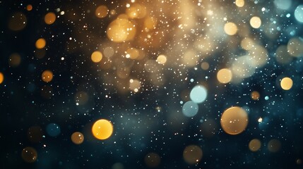 光の粒が舞うレンズで撮影したようなぼやけたCG画像	
